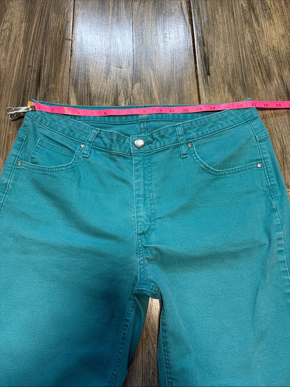 Lee Riders Teal Casual Bermuda Shorts - Picture 4 of 8